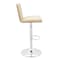 Armen Living Sabine Adjustable Swivel Cream Faux Leather with Walnut Back and Chrome Bar Stool LCSBBAWACR - alternate 7